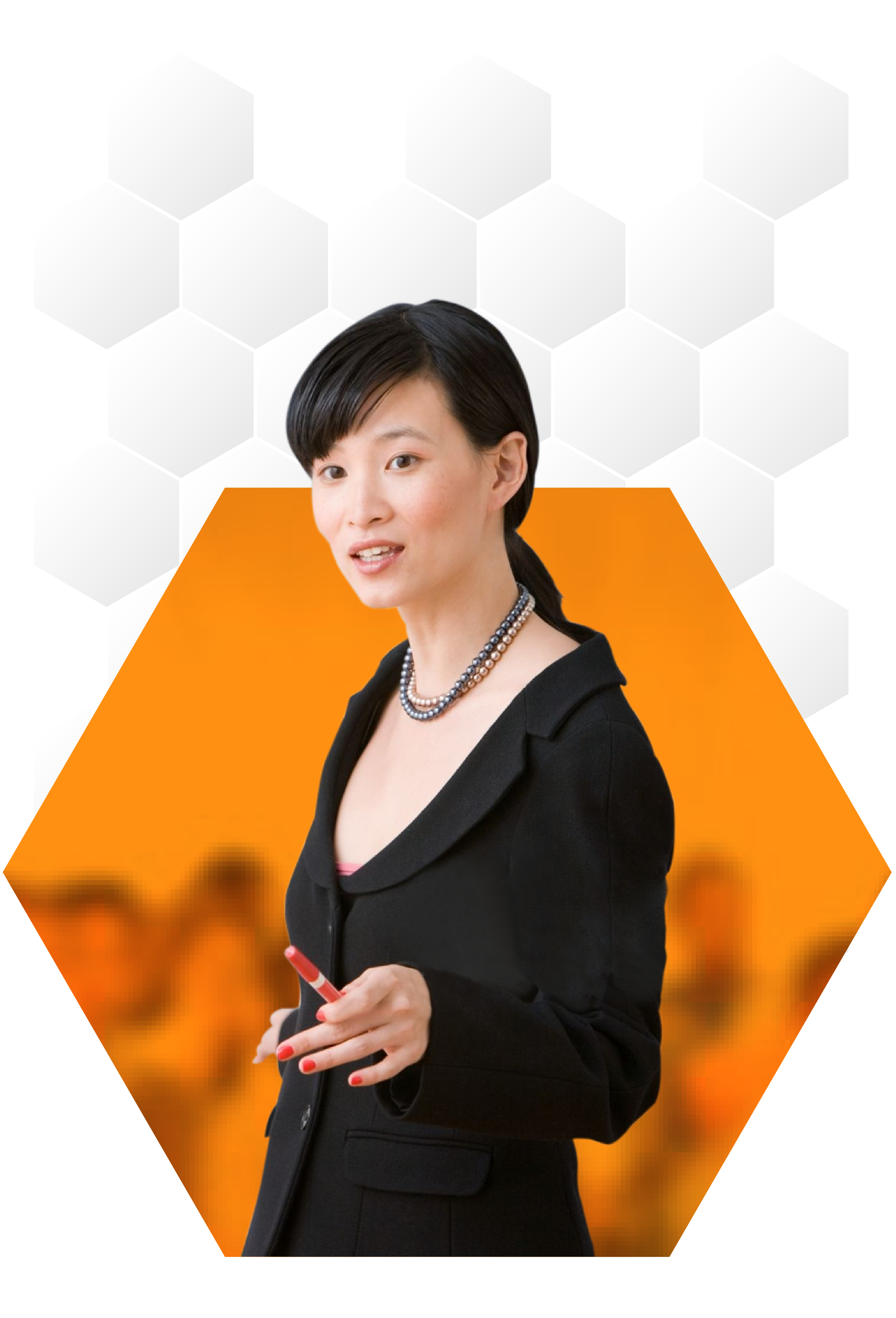 Woman Speaker delivering a motivational talk for Beacon